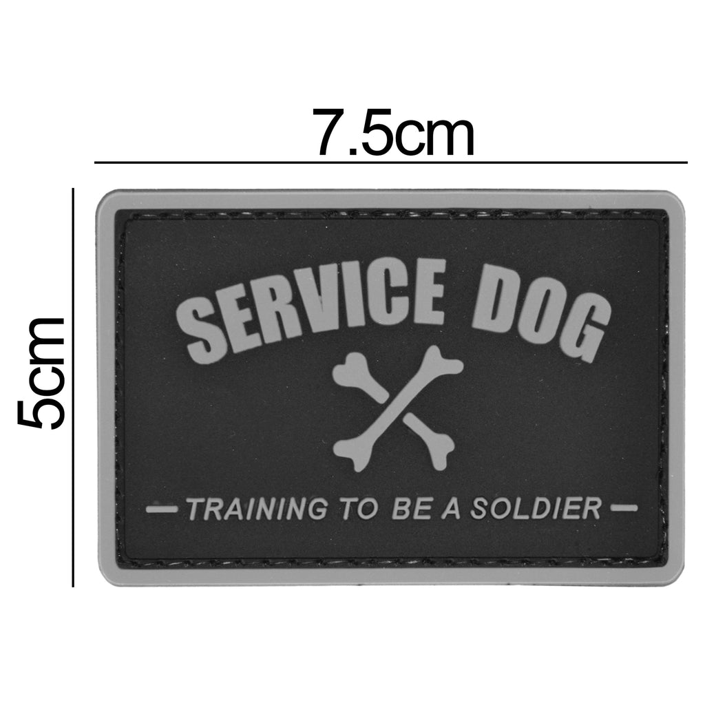 Service Dog Training to be a Soldier Patch Gray