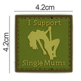 I Support Single Mums Patch Green