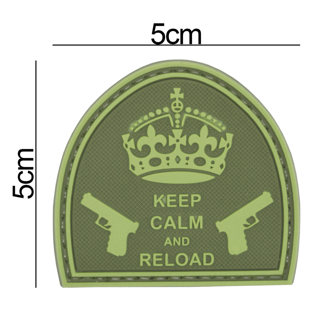 Keep Calm and Reload Patch Green
