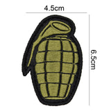 Hand Grenade Embroidered Patch Green/Black