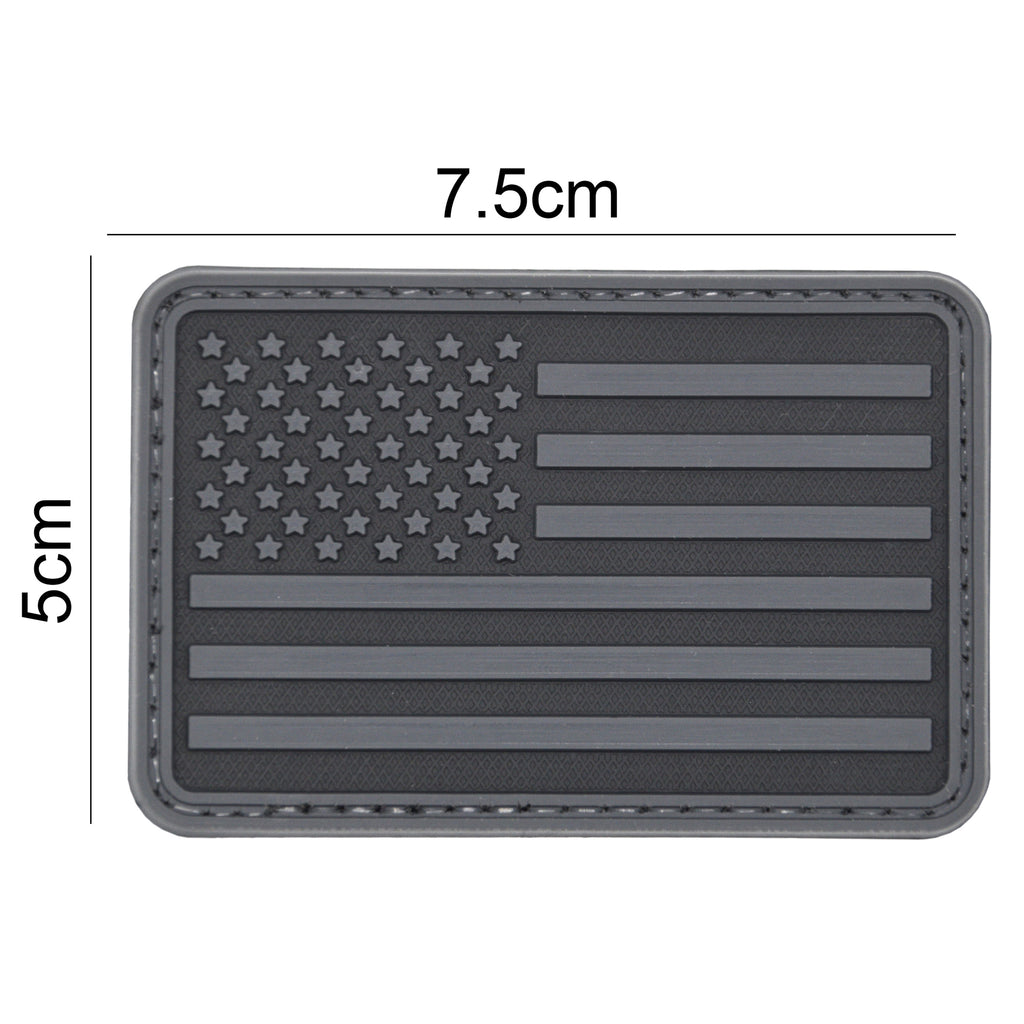 USA Flag Patch Dark Gray