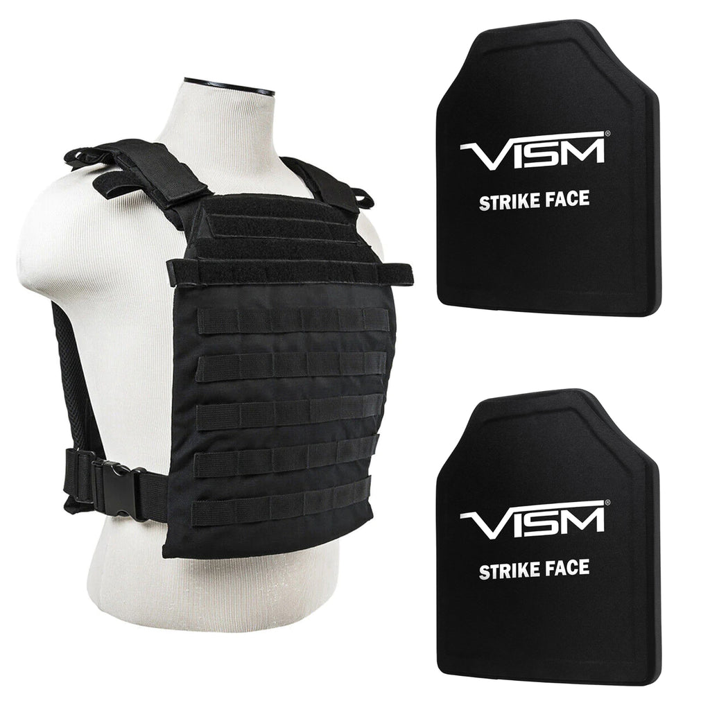 VISM by NcSTAR Fast Plate Carrier w/ Level III PE Ballistic Hard Plates