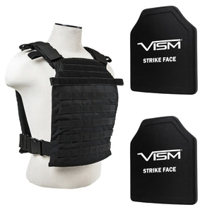 VISM by NcSTAR Fast Plate Carrier w/ Level III PE Ballistic Hard Plates