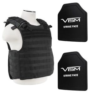 VISM by NcSTAR Quick Release Plate Carrier w/ Level III PE Ballistic Hard Plates