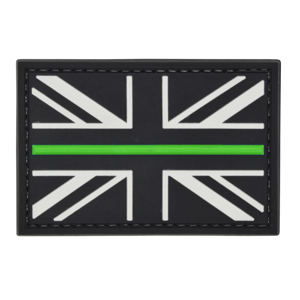 UK Flag Green Line Patch