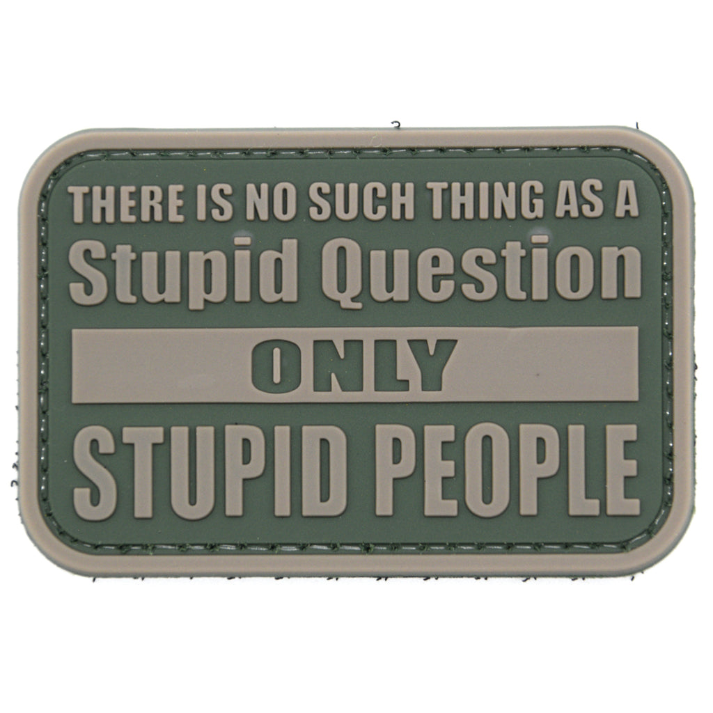 There Is No Stupid Questions Patch Green
