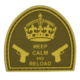 Keep Calm and Reload Patch Brown