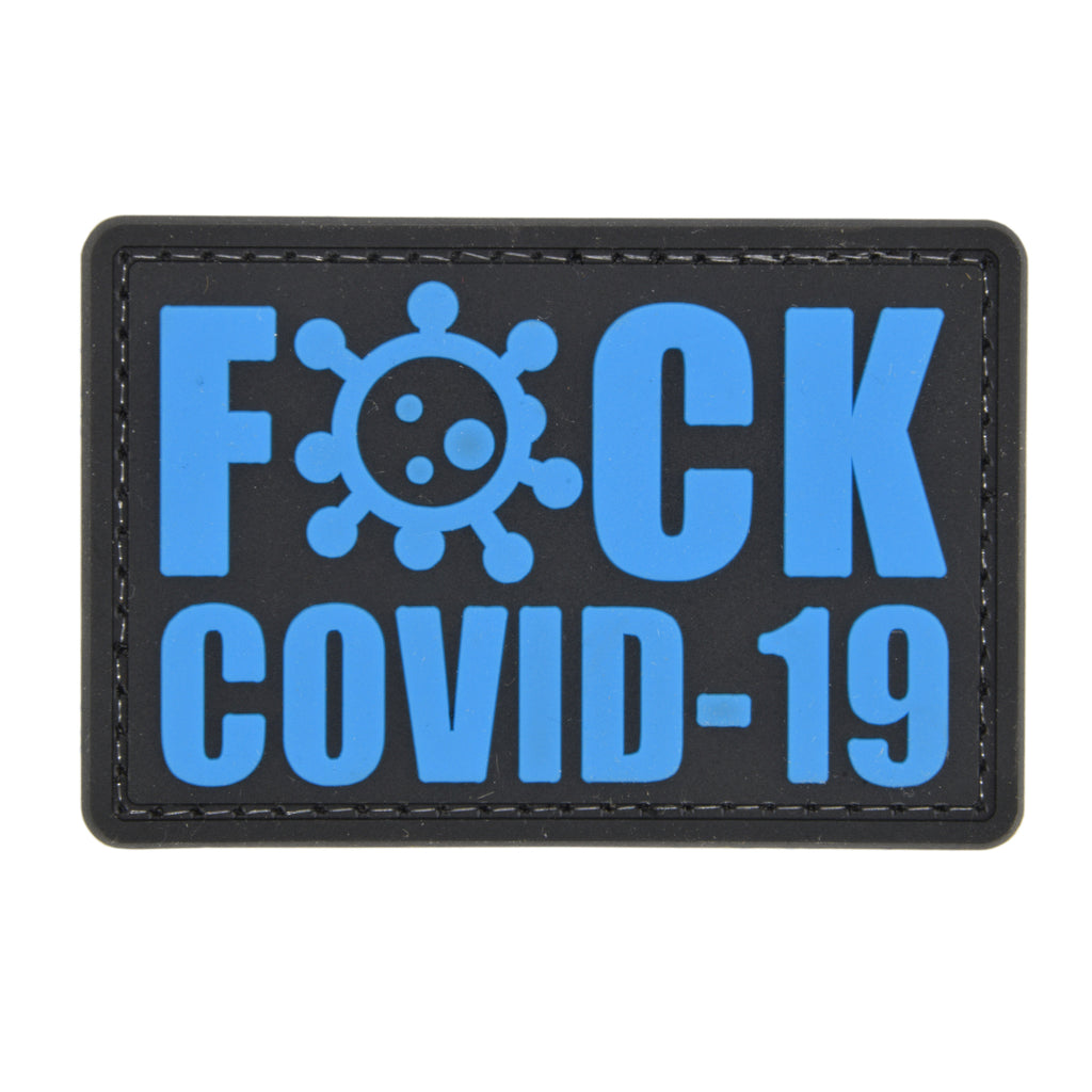 Fuck COVID-19 Patch Blue