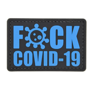Fuck COVID-19 Patch Blue