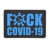 Fuck COVID-19 Patch Blue