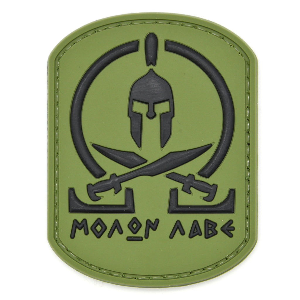 Molon Labe Patch Swords OD Green