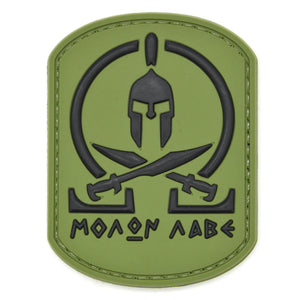 Molon Labe Patch Swords OD Green