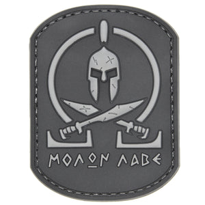 Molon Labe Battle Worn Spartan Swords Patch Gray
