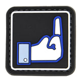 Dislike Button Middle Finger Patch Black