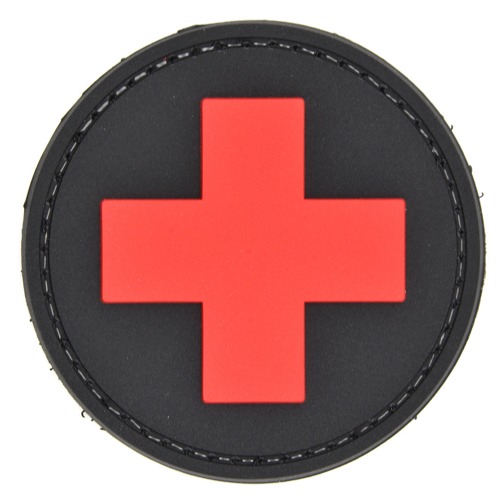 Medic Patch Round Black/Red