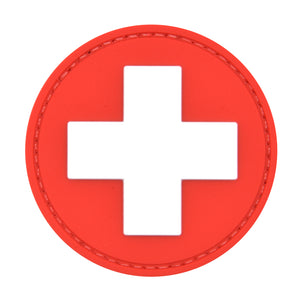 Medic Patch Round Red/White Cross