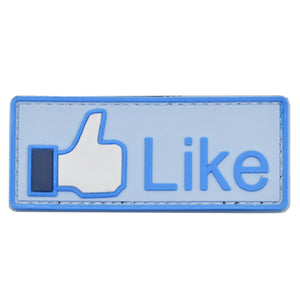 Like Button Thumbs Up Patch Blue