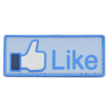 Like Button Thumbs Up Patch Blue
