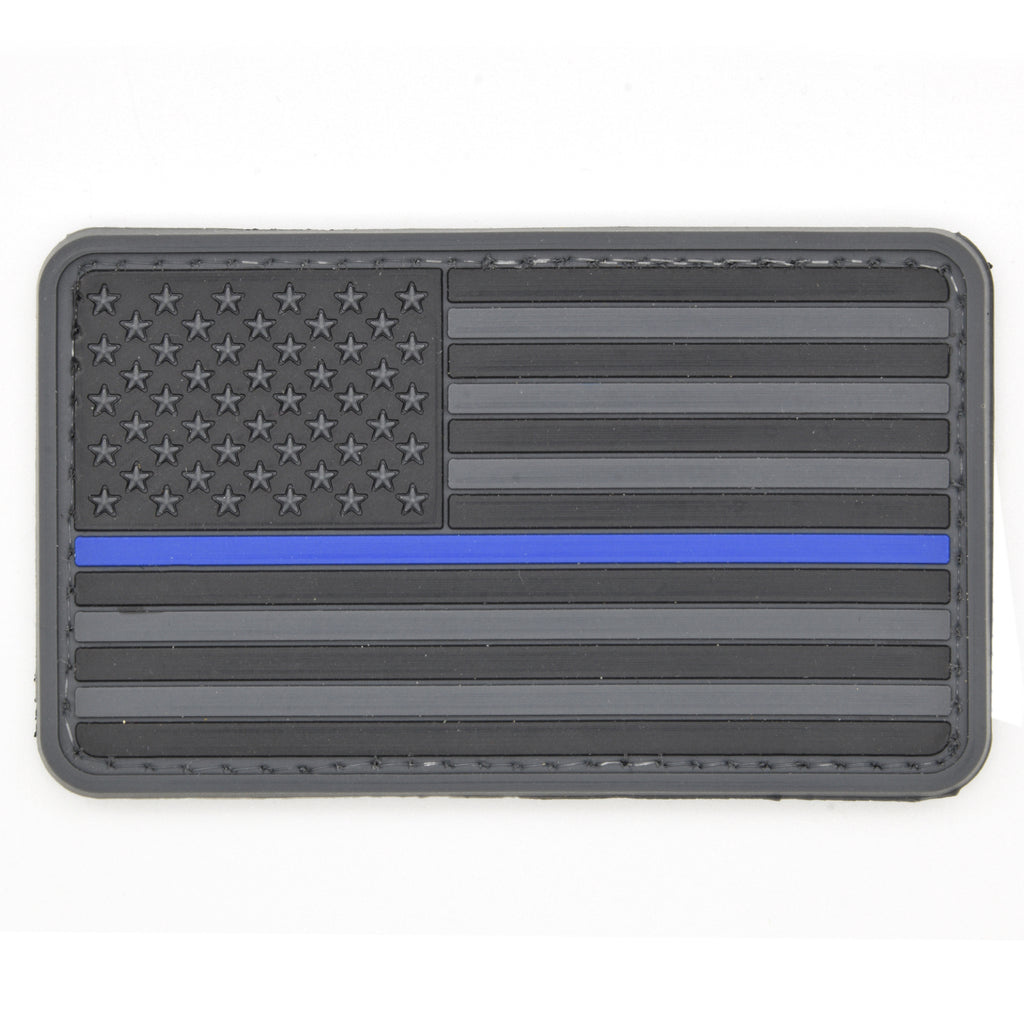 US Flag Blue Line Patch Dark Gray