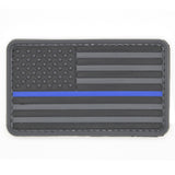 US Flag Blue Line Patch Dark Gray