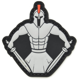 Spartan Warrior Molon Labe Patch Gray