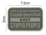 There Is No Stupid Questions Patch Green