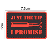 Just The Tip Bullet Patch Black/Red