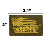 US Flag Worn w/ Soldiers Patch Tan