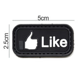 Like Button Thumbs Up Patch Black