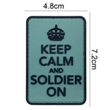 Keep Calm and Soldier On Patch Light Green