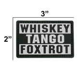 Whiskey Tango Foxtrot Patch White