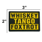 Whiskey Tango Foxtrot Patch Yellow