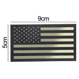 USA Flag Patch Reflective/Green