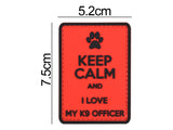 Keep Calm I Love My K9 Officer Patch Red/Black