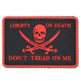 Don't Tread On Me Pirate Skull Patch Red