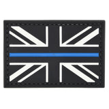 UK Thin Blue Line Flag Patch Black