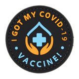 I Got My COVID-19 Vaccine Patch Patch Black/Orange/Blue